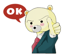 Business conversation of serious bear sticker #7020648