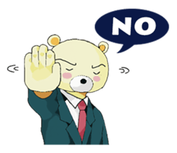 Business conversation of serious bear sticker #7020649