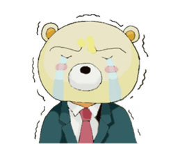 Business conversation of serious bear sticker #7020664