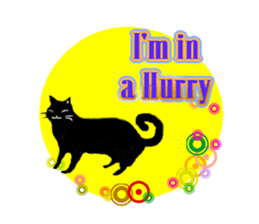 Jet Black Cat (English ver.) sticker #7021292