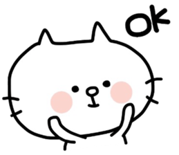 Rabbit and cat by azu sticker #7021891