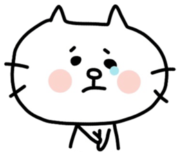 Rabbit and cat by azu sticker #7021892