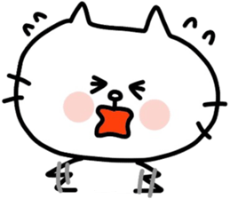 Rabbit and cat by azu sticker #7021894