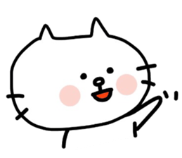 Rabbit and cat by azu sticker #7021896