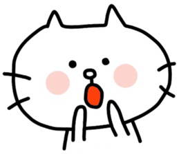 Rabbit and cat by azu sticker #7021897