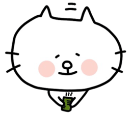 Rabbit and cat by azu sticker #7021899