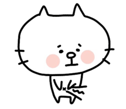 Rabbit and cat by azu sticker #7021900