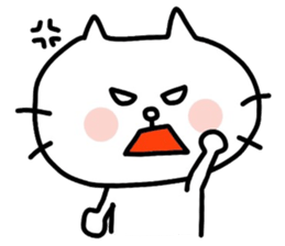 Rabbit and cat by azu sticker #7021902