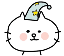 Rabbit and cat by azu sticker #7021903