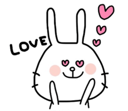 Rabbit and cat by azu sticker #7021904