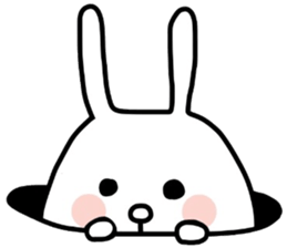 Rabbit and cat by azu sticker #7021927