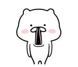 The white and cute bear - Loose - sticker #7022249