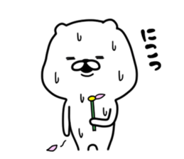 The white and cute bear - Loose - sticker #7022274