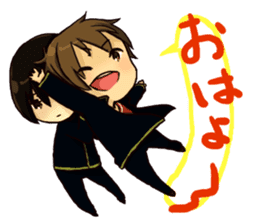 Mukuchi-kun and oshaberi-kun sticker #7023288