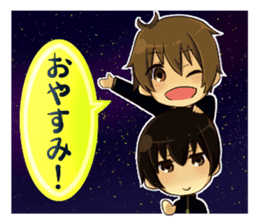 Mukuchi-kun and oshaberi-kun sticker #7023327
