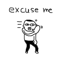 Mr.Black Tights English sticker #7023625