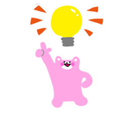 Cheeks bear pink sticker #7024118