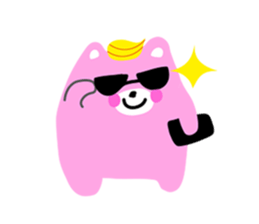 Cheeks bear pink sticker #7024122