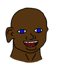 Black man face sticker #7024808