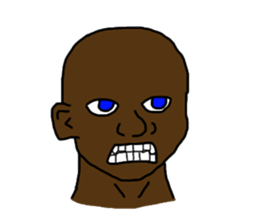 Black man face sticker #7024809