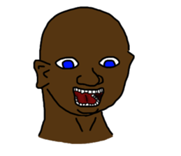 Black man face sticker #7024811