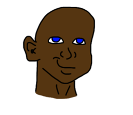 Black man face sticker #7024812
