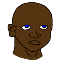 Black man face sticker #7024813