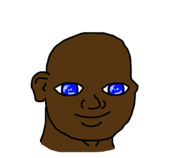 Black man face sticker #7024814