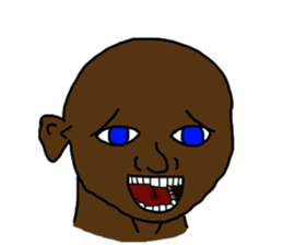 Black man face sticker #7024815