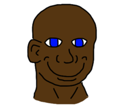 Black man face sticker #7024816