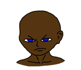 Black man face sticker #7024817