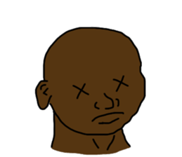 Black man face sticker #7024818
