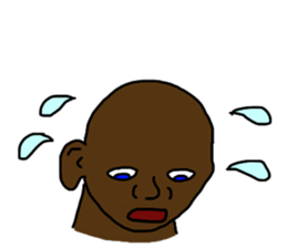 Black man face sticker #7024819