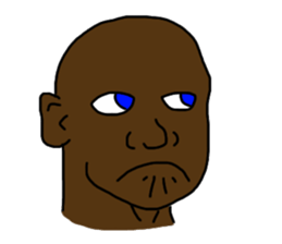 Black man face sticker #7024825