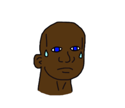 Black man face sticker #7024826