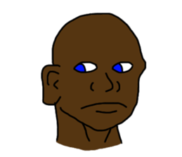 Black man face sticker #7024827