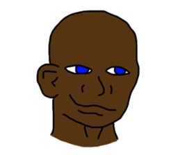 Black man face sticker #7024828