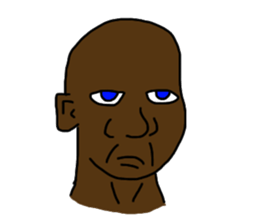 Black man face sticker #7024829