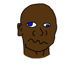 Black man face sticker #7024831
