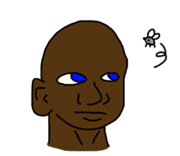 Black man face sticker #7024833