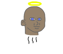 Black man face sticker #7024835