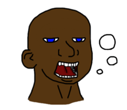 Black man face sticker #7024836