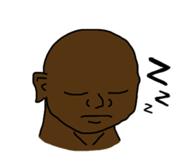 Black man face sticker #7024837