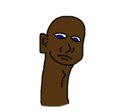 Black man face sticker #7024839