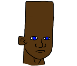 Black man face sticker #7024840