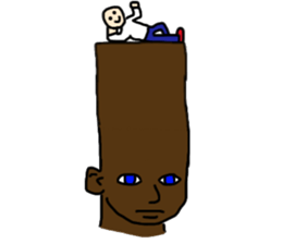 Black man face sticker #7024841