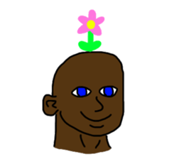 Black man face sticker #7024842