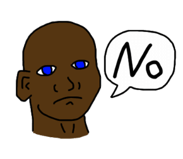 Black man face sticker #7024845