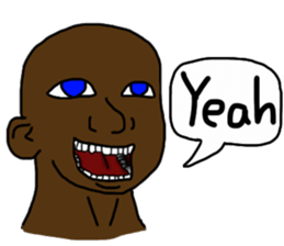 Black man face sticker #7024846