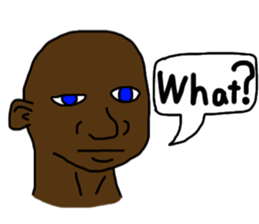 Black man face sticker #7024847